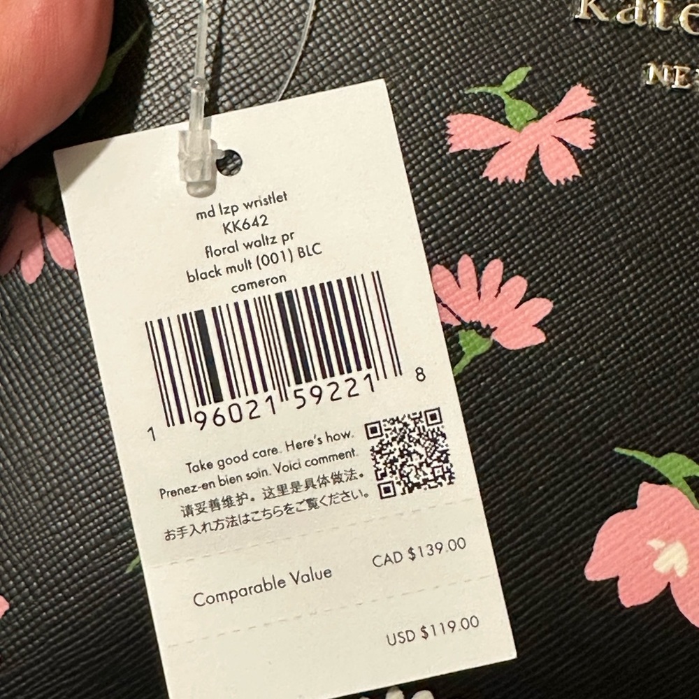 Kate Spade Lucy Floral Waltz Medium L-zip Wristlet - Picture 12 of 12